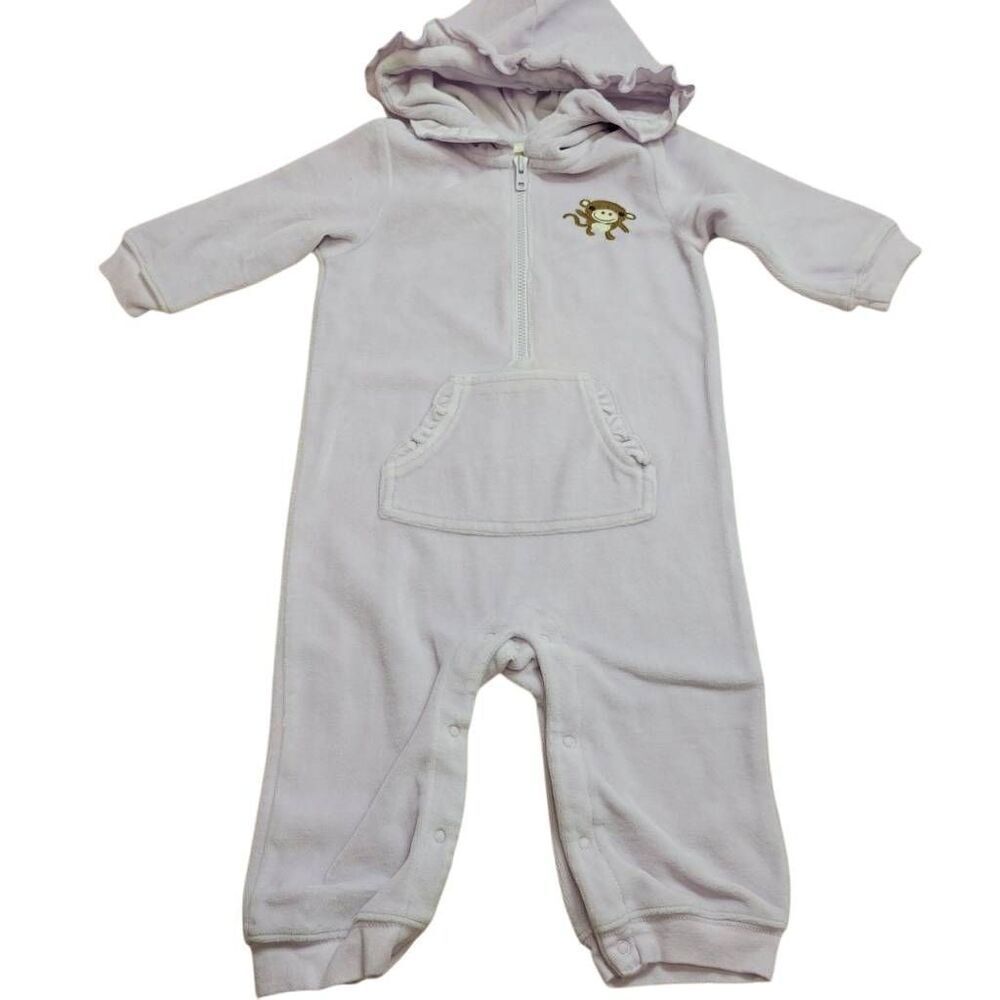 Crazy 8 monkey romper with hood 6-12 mo